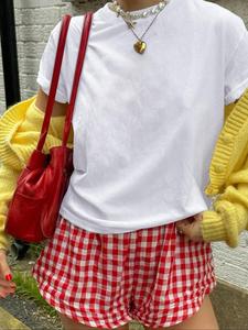 women's plain round neck crop tee, casual short sleeve crew neck t-shirt for summer, fashion women's top for daily wear, tshirt