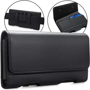 Z-PCS39  for Samsung Galaxy S25 S24 S23 S22 5G S21 5G Holster Case, for iPhone 16 Pro 16 15 Pro Leather Pouch Case Holster with Belt Clip & Belt Loops with Card Holder for Apple iPhone 15 14 Pro 13 12 Magnetic Protective
