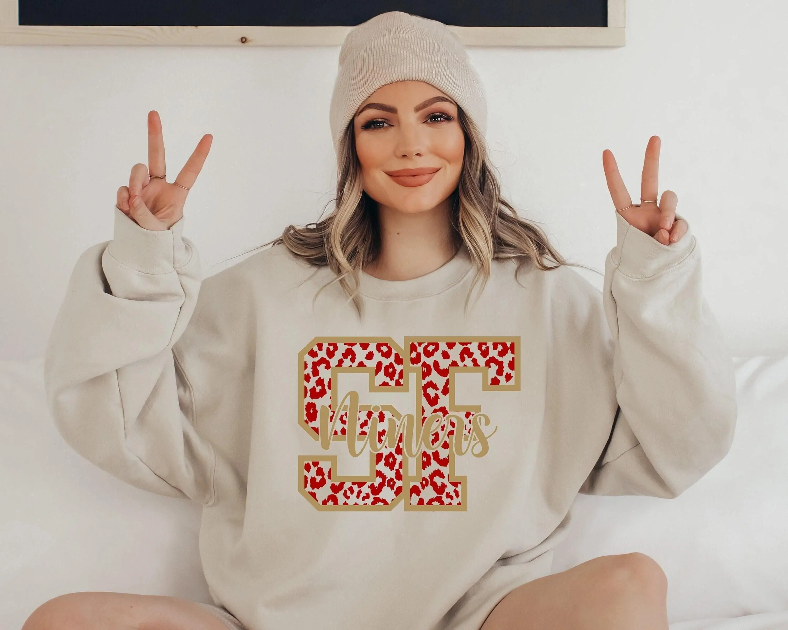 [SALE OFF TO 35%] 49ers Football Sweatshirt, American Football Crewneck, San Francisco Football Sweater, Casual Fan Apparel