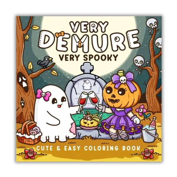 Halloween fall Gift Very Demure Very Spooky: Coloring Book for Adults and Teens Featuring Creepy Adorable Characters in Cozy and Spooky Vibes, Cute and Easy Designs for ... Stress Relief (Spooky - Cute - Easy Coloring)