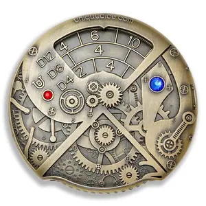 7 All in One Dice for Tabletop RPGs,D&D Includes D20,D12,D10/%,D8,D6,D4 tabletop roleplaying games Mechanical Clockwork