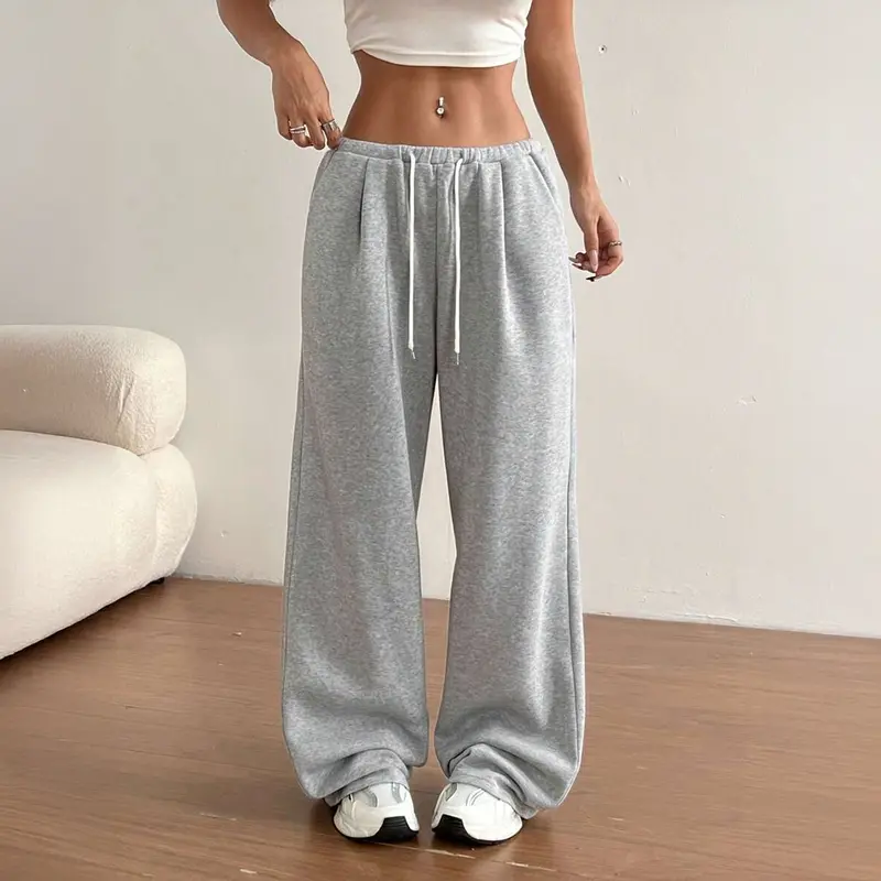 Women Casual Drawstring Workout Pants with Pockets Joggers Lounge Trousers