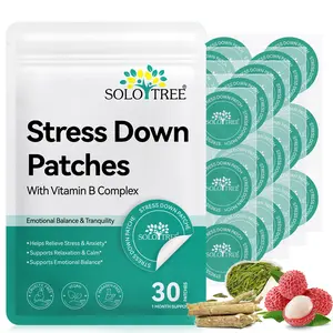 Solotree Stress Relief Patch 30p, Maintain A Calm State Of Mind, Gentle Relaxation Patch, External Skin Care Patch, for Daily Use