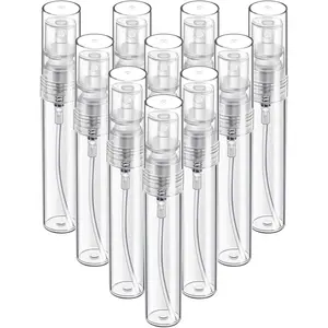 Mini Spray Bottle, 10 Pack 5ml Mini Plastic Spray Bottle Empty, Fine Mist Refillable Mini Perfume Bottle, Perfume Atomizer, Small Sample Containers, Plastic Portable Travel Bottle, Clear