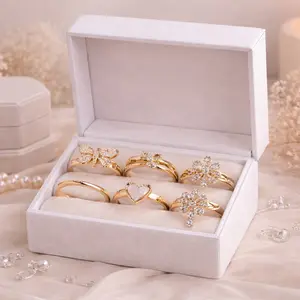 Xuping Ring Bundle – 6 Fashion Rings (14K Gold Laminated)
