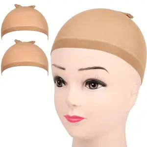 HD Human Hair Wig Caps For Women 2 Count Transparent Breathable Bald Cap For Wig