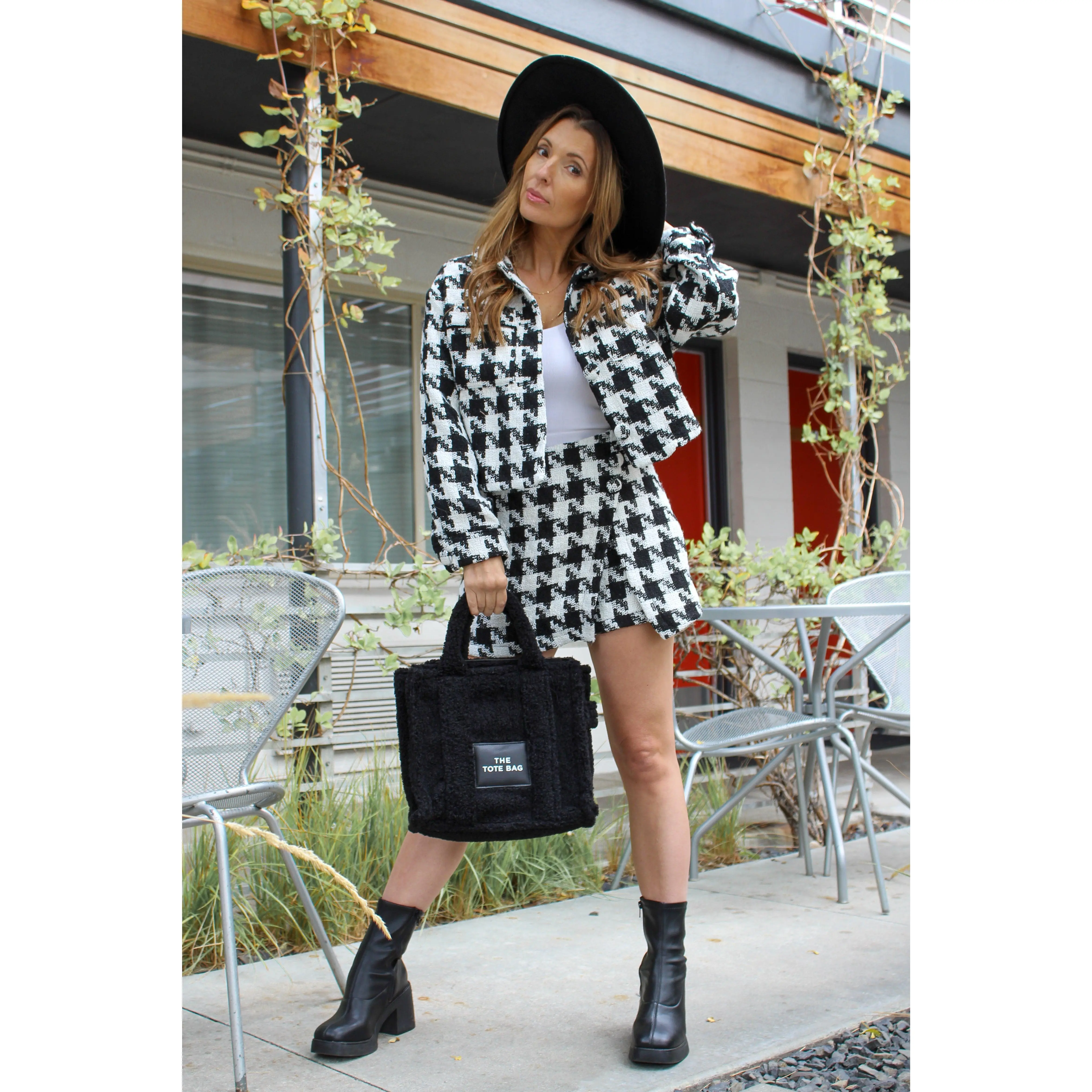 Audrey Two Toned Tweed Skort