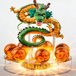 Hot! DBZ Fans Must-Grab - Dragon Z 7-Star Dragon Summon Statue Set, 7 Crystal Balls & Acrylic Base, Exquisite Gift Box | Christmas Essential for Anime Lovers Not equipped with LED