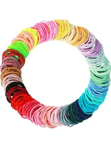 500pcs Mini Hair Ties, Ponytail, No Fold Lines, Non-Damaging, All-Season Woven Fabric Accessories, Cute Style for Daily Use