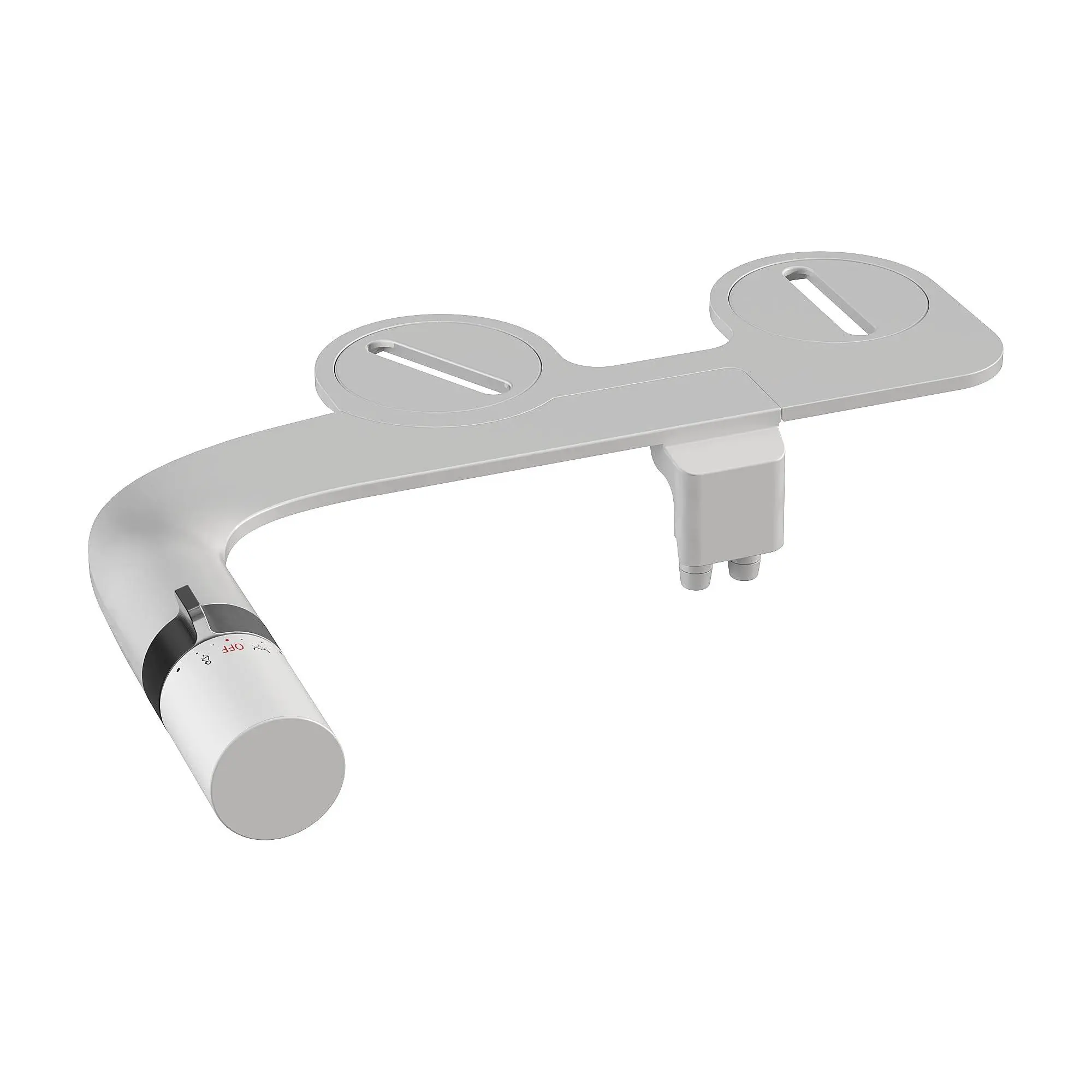 Cold Water Bidet Attachment with Dual Spray – Low-Profile Non-Electric Toilet Seat Bidet for Feminine Hygiene, Easy No-Tool Installation, Adjustable Pressure ABS Sprayer