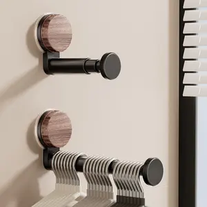 Space-Saving Folding Telescopic Clothes Rack with Suction Cup Installation- Heavy-Duty Metal Black/White Indoor Hanging Rod, Wall-Mounted Expandable Dryer Suitable for Bathroom, Balcony, Laundry Room, Drying Racks