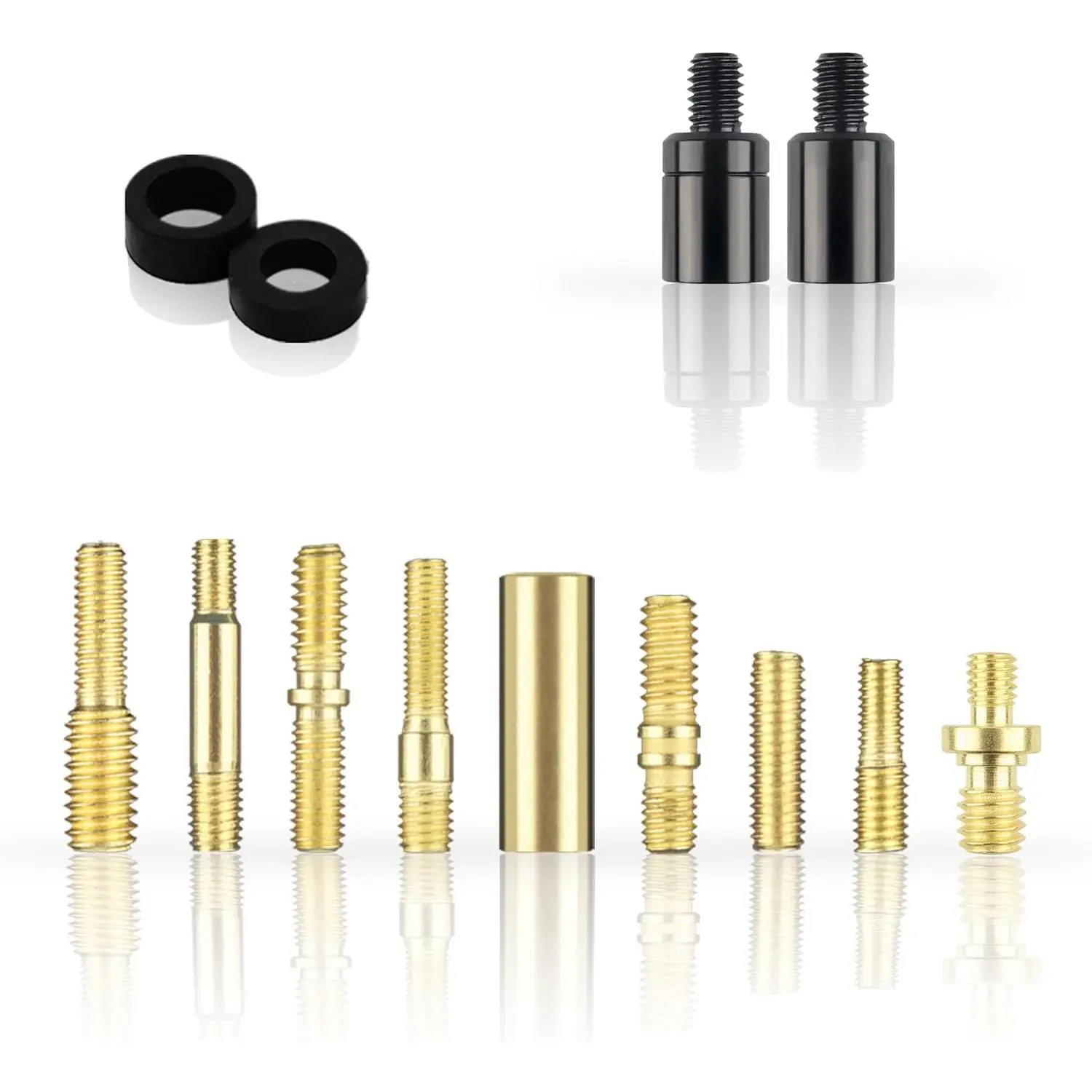 KDO 13PCS Aluminum Alloy Screw-On Waterproof Car Adapter Antennas Kit, 13 Installation Parts - 9x Adapter Screws, 2 Extra Fasteners, 2 Rubber Washers, Quick Install for Toyota, Jeep Wrangler, GMC Denali, Cadillac