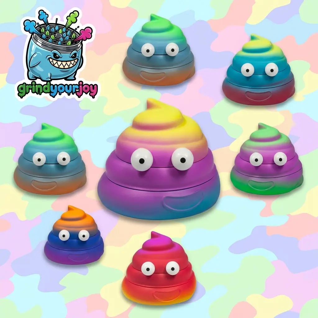 【Grindyourjoy】Poop Emoji Cute Shaped Kitchen Utensil Storage Containers, Decorative Food Storage Solution, Birthday-Anniversary Gift Idea for Cookware Enthusiasts