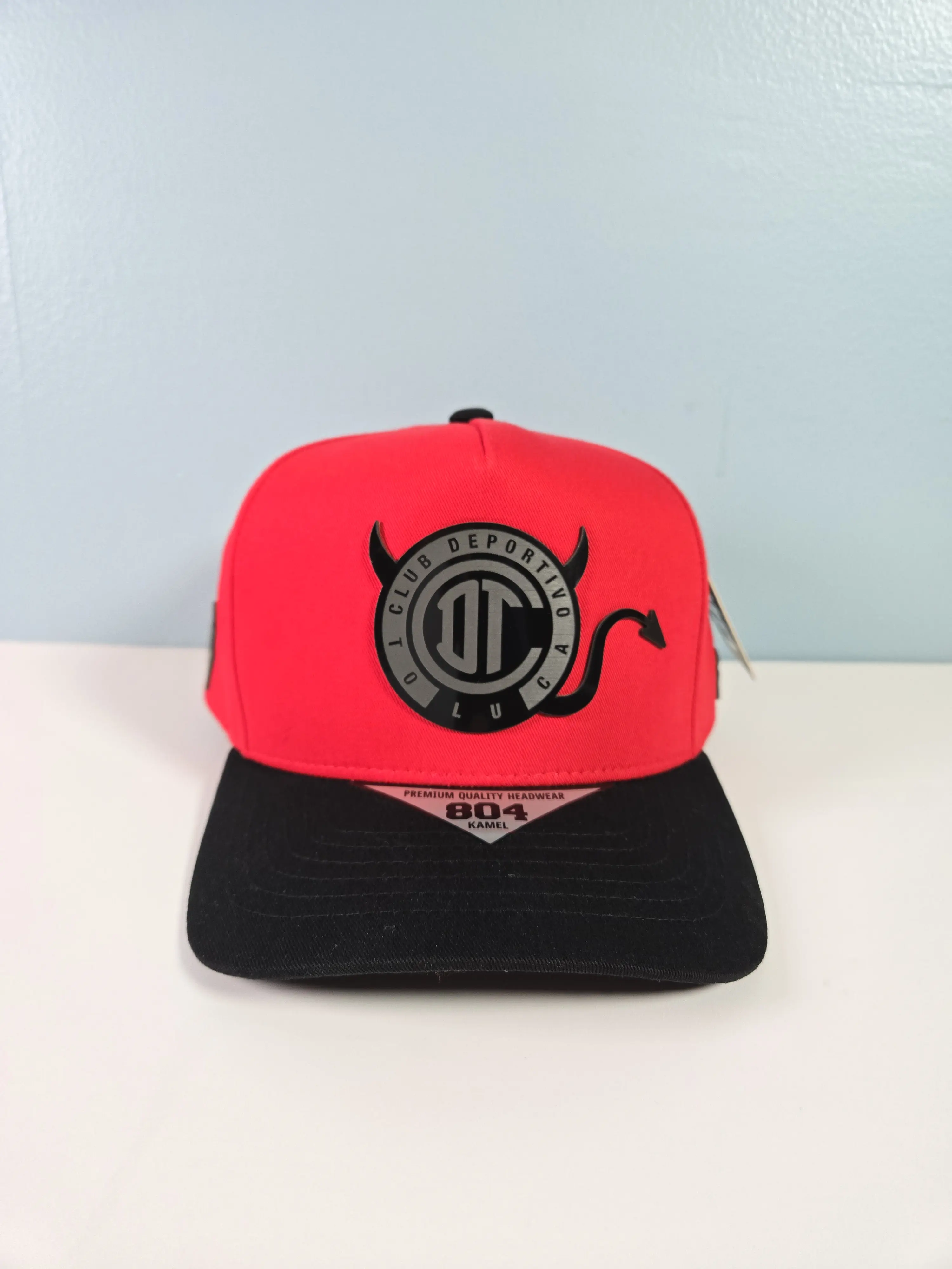 Toluca Hats, Red/Black Snapback with logo Toluca, Gorra del Toluca