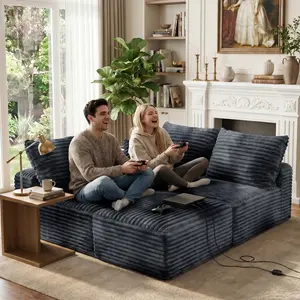 【Memorial Day Gift】 Oneroom Light Gray, L-Shaped, 103"Lx68"Wx15"H,a cloud couch,sofas living room,living room furniture,sectional couch,boneless couch,couches,boneless sectional couch,cloud couches,couches for living rooms,2 Packages, Plush Corduroy,