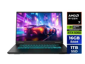 GIGABYTE GAMING A16 Gaming Laptop - 165Hz 1920x1200 WUXGA - NVIDIA GeForce RTX 5060 - AMD Ryzen 7 260 - 1TB SSD with 16GB DDR5 RAM - Windows 11 Home AD