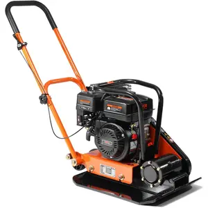 TikTokShopBlackFridayVEVOR 6.5HP Plate Compactor, 196CC Gas Engine, 2360 lbs Vibratory Compaction Tamper, 22.1x15.9 in Plate Power Jumping Jack Tamper, 5600 VPM Pavement Compactor for Walkways, Asphalts, Paver Landscaping