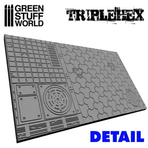Green Stuff World Rolling Pin Triple Hex Pattern for modeling and Dioramas 15mm 1161