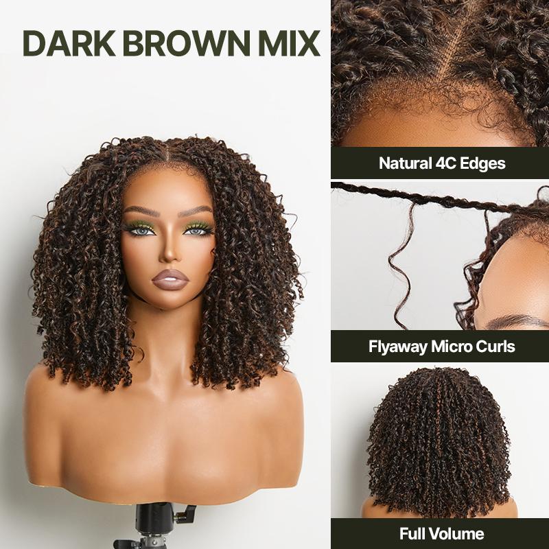 Frodio Veralux™ Fiber 12'' Synthetic Wig Micro Twist Curly Wigs 11X4 Closure HD Lace Dreadlock Wig TikTokShopBlackFriday Frodio Veralux™ Fiber 12'' Synthetic Wig Micro Twist Curly Wigs 11X4 Closure HD Lace Dreadlock Wig TikTokShopBlackFriday