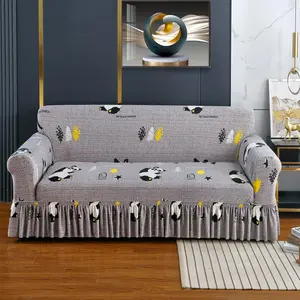 Animal Print Sofa Slipcover, 1 Count Non-slip Sofa Cover with Skirt, Sofa Protector for Home Living Room Bedroom Hotel Dormitory Decor, Couch Sofa Protector, Couch Covers