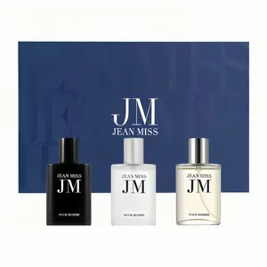 Jean Miss 3x30ml Men‘s Perfume Gift Set – Eau de Toilette Layering Discovery Set, Long-Lasting Gourmand Cologne for Daily Wear – Gift for Him for Anniversary Date Night | Perfume Gift Set for Men,long lasting luxury scent, curations good scent