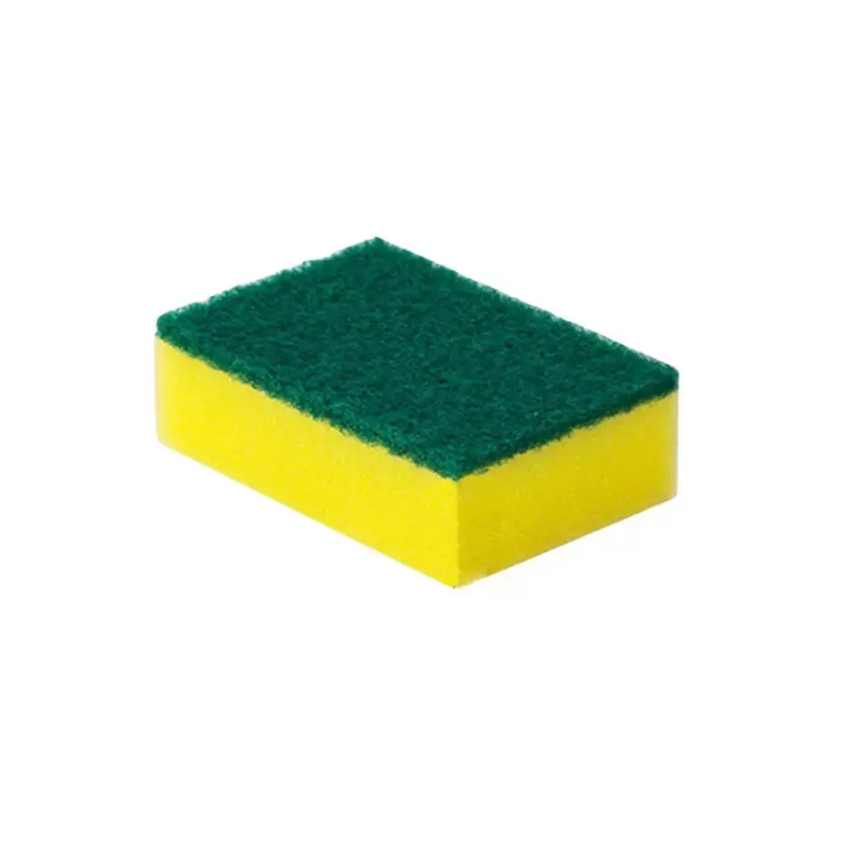 Household Double-Sided Sponge Scouring Pad - Water-Absorbent, Oil-Resistant Cleaning Tool for Dishwashing, Pot Scrubbing and Dish Wiping