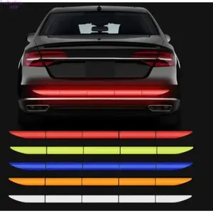 3Pcs Reflective Car Stickers, High Visibility Safety Warning Decals, Night Anti-Collision Reflective Tape for Vehicle Trunk & Bumper, Universal Waterproof Auto Safety Accessories, Strong Adhesive Reflective Strips for Cars SUVs Trucks to Enhance Driving S