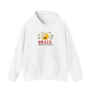 College Mom Proud Unisex Hoodie, Mother of College Kid Support Group, Gift for Stressed Moms, Mother's Day, Parenting Sweatshirt, MACK