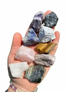 Raw Stones & Crystal Mix (1lbs) Mixed Gemstone Crystal rough - mixed Stones for Tumbling - tumbling gemstone mix - mixed gemstone rough