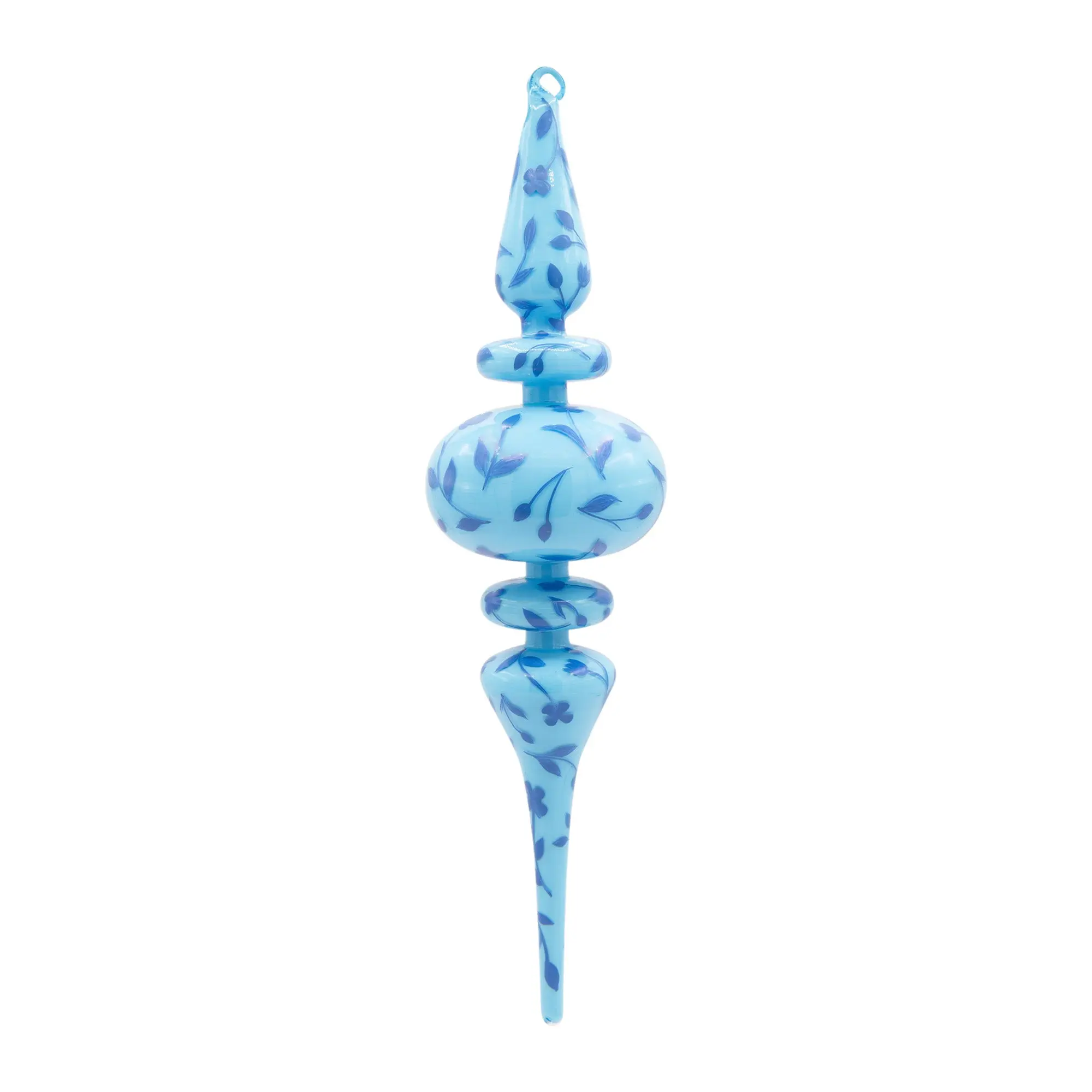 Blue Chinoiserie Finial Ornament