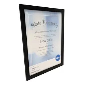 Black 8.5x11 Document Picture Frame - Ideal for Professional and Sleek Display of Certificates or Photos