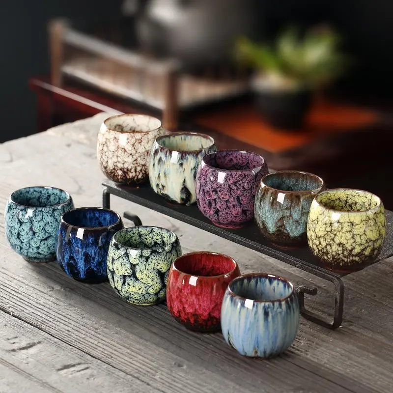 Ceramic Tea Cup, Drinking Tea Cup, 1/5pcs Creative Marble Pattern Tea Cup, Tea Making Tool for Home Office Use, Gift for Friend & Family, Teacup