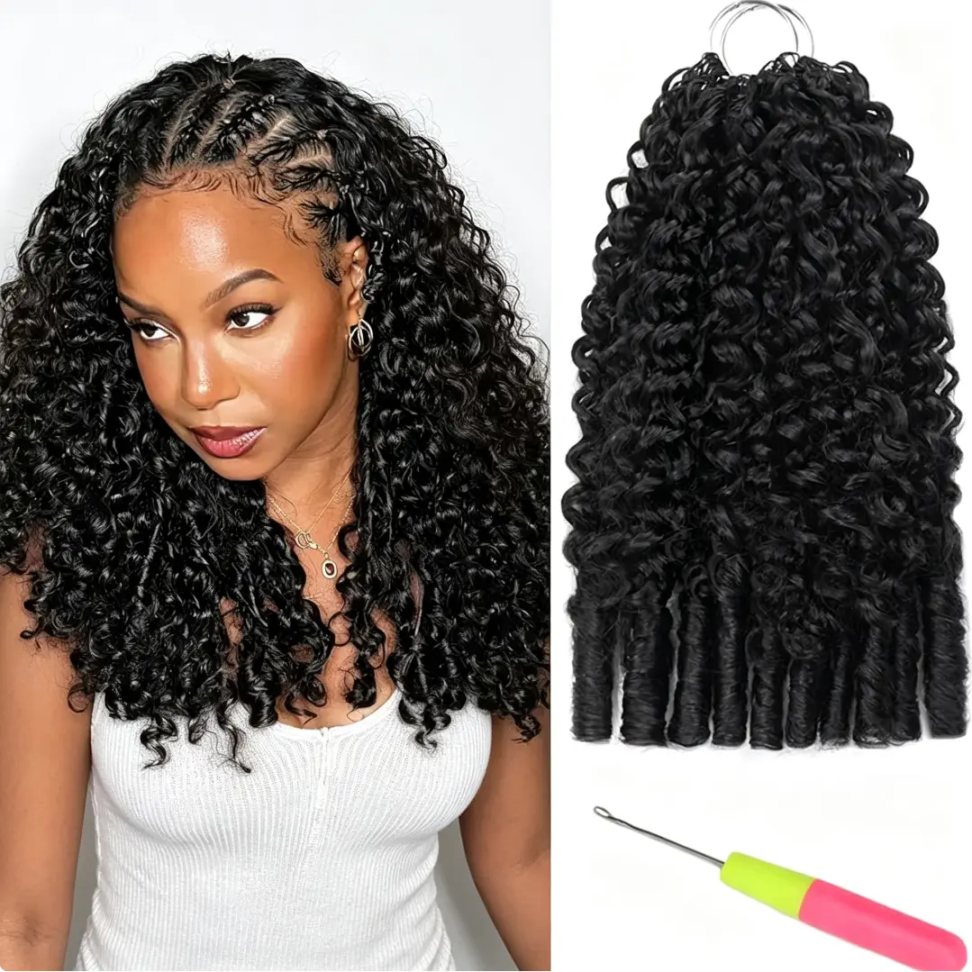 [MYLOCKME Hair] Burmese Curly Miracle Knots Crochet Human Hair For Braiding Boho Braids 100% Raw Human Hair Feathered Crochet Human Hair bundles Burgundy