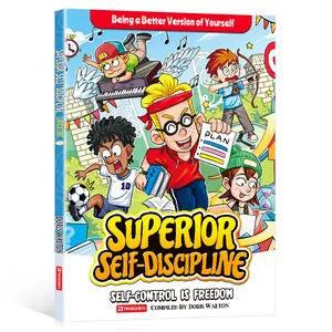 QD 【TIKBOOKS】 Self-Discipline in Comics: Beat Procrastination,  Master Emotions & Time — Unlock Your Child's Self-Motivated Future