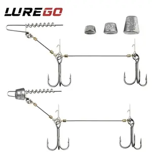 Outdoor Fishing Hook Rigs, Treble Hook Set for Heavy Soft Baits, Deep Sea Jig Hooks, High-strength Lure Fishing System, Fishing Lure Kit, Fishing Gear Set