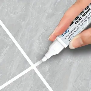 1, Ceramic Tile Sewing Pen - Liquid Tube Formula Permanent Marking Pen, Waterproof Ceramic Tile Pen, Suitable for Swimming Pool, Shower Room, and Kitchen Sewing Lines - Ideal Choice for Ceramic Tile Flooring/Wall Backboards