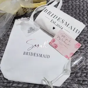 Bridesmaid Proposal Package with custom tote, shirt, champagne flute and chocolates, will you be my bridesmaid card, bridesmaid gift,  maid of honor gift Wedding