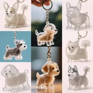 Pet Fur Keepsake Capsule – Clear Cat & Dog Hair Storage Charm, Dustproof Display Box, Cute Memorial Gift
