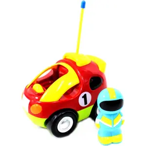 Remote Control Cartoon Car for Kids | Cute and Fun RC Race Car with Lights and Music and A Detachable Driver