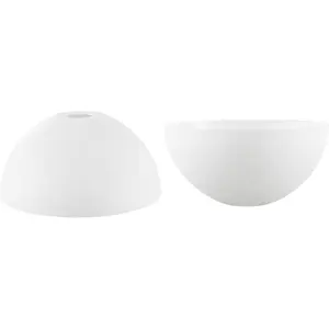 28013-15-2, White Replacement Plastic Shade, for Torchiere Lamp Floor Lamp, 1-5/8" F, 3" T x 10'' Dia x 4-3/4'' H, Set of 2