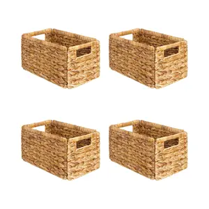4-Pack Wicker Storage Baskets with Handle