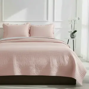 STRIPE TEXTURED QUILT BEDDING SET