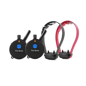 Boss Educator ET-802 2T Remote Dog Training Collar by E-Collar Technologies | 1-Mile Range Waterproof Dual Dog System with Biothane Collar - 100 Static Levels, Lock and Set Technology, Vibration & Tone - For Dogs 20 lbs+ - Indoor Outdoor Pet Training Tool