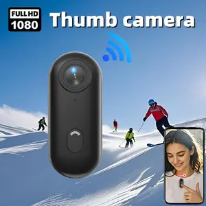 1080P Thumb Sports Camera with Magnetic Back Clip, Wide Angle Lens, Hybrid Auto Focus, Ideal for Hiking, Cycling, Outdoor Activities