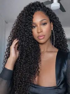 Half Wig Deep Water Wave 3 in 1 Headband Wig, Seamless Flip Deep Curls 26 Inches Synthetic Hair for Women, Beginner Friendly, Synthetic Curly Wigs