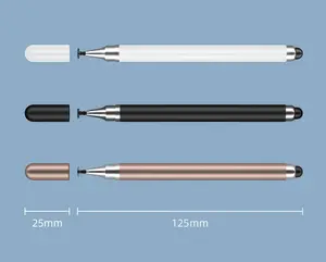 Dual-Ended Stylus Pen for Touch Screens, Universal 2-in-1 Capacitive Pen with Fine Point & Rubber Tip, High Precision Stylus for Tablets, Phones & All Touchscreen Devices