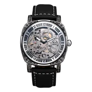 OIDEA Men's Vintage Fashion Automatic Self-Winding Mechanical Watch - 36h Power Reserve, Roman Numeral Skeleton Dial, Genuine Leather Strap, 3ATM Waterproof, Gift-Ready Wristwatch, summerwins, Vintage Fashion Watch,summerwins