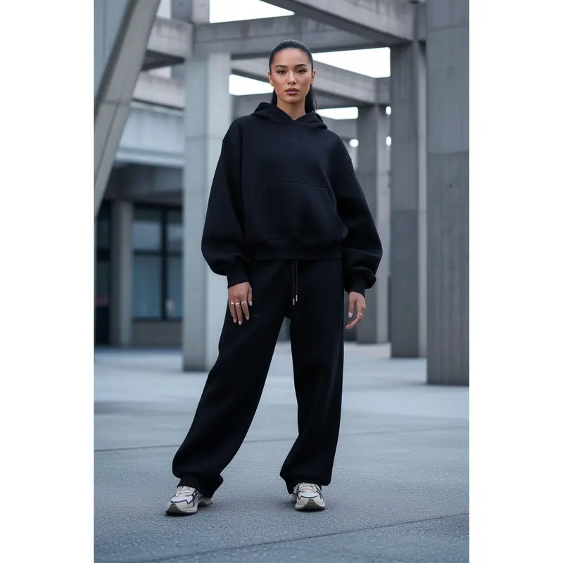 TLF Scuba Tech Oversized Cropped Hoodie