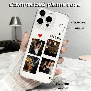 DIY Custom Phone Cases with Customizable Names and Pictures, Suitable for 17, 16, 15, 14, 13, 12, 11, X, XR, XS Max, 7, 8 Plus iPhone Cases. 360-degree All-round Protection for Mobile Phones, Customized Christmas, Couple, and Commemorative Gifts