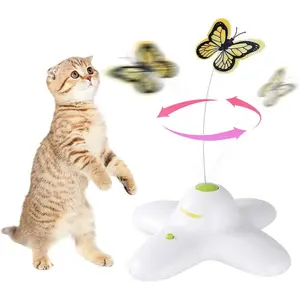 AFP Interactive  , Butter-Fly Interactive  Indoor Cats, Flutter   Toys, Flutter Rotating Kitten Toys with 2 Replacements